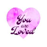 Girls You Are Loved Tee White/Purple Design