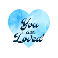 Girls You Are Loved Tee White/Blue Design